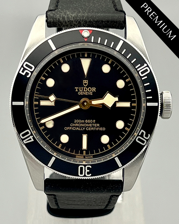 No Reserve - 2018 Tudor Black Bay 41MM Black Dial Leather Strap (79230N)