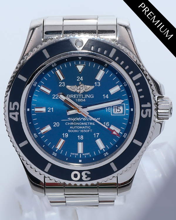 2019 Breitling Superocean II 42MM Blue Dial Steel Bracelet (A17365D1/C957)