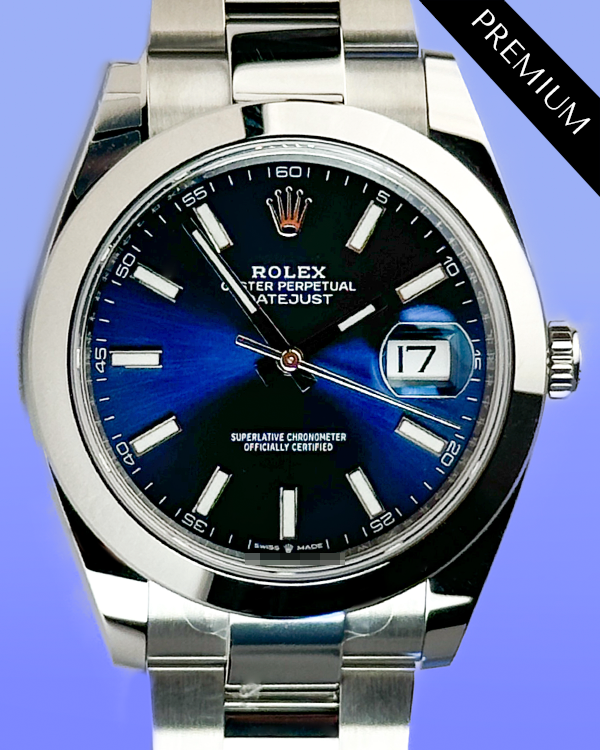 2024 Rolex Datejust 41MM Blue Dial Oyster Bracelet (126300)