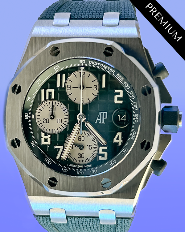 Audemars Piguet Royal Oak Offshore 42MM Green Dial Rubber Strap (26238TI.OO.A056CA.01)