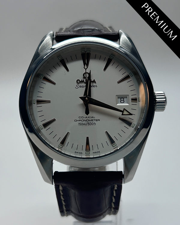 Omega Seamaster Aqua Terra 39.2MM White Dial Leather Strap (2803.34.37)