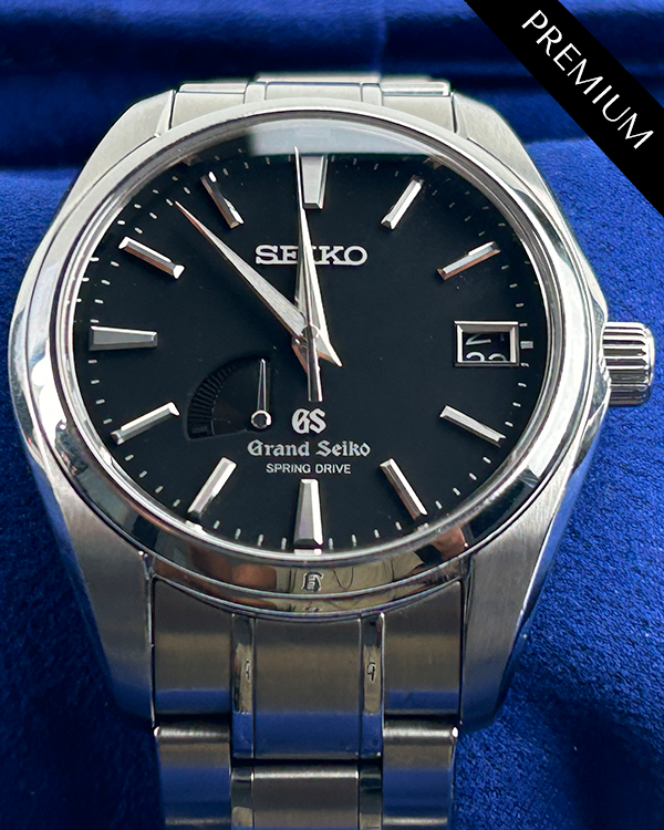 Grand Seiko Spring Drive 40MM Black Dial Steel Bracelet (SBGA003)