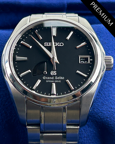 Grand Seiko Spring Drive 40MM Black Dial Steel Bracelet (SBGA003)