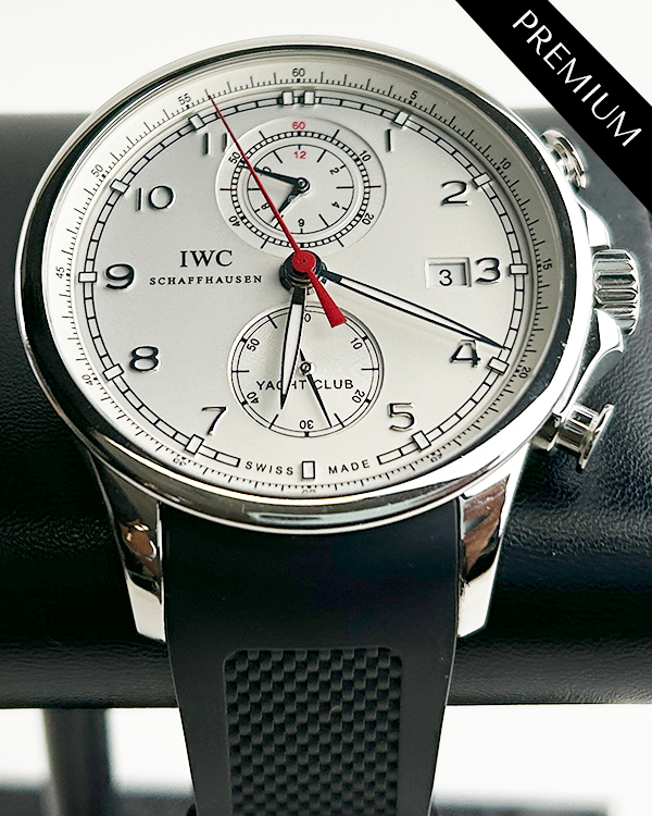 IWC Schaffhausen Portugieser Yacht Club Chronograph 45.4MM Silver Dial Rubber Strap (IW390211)