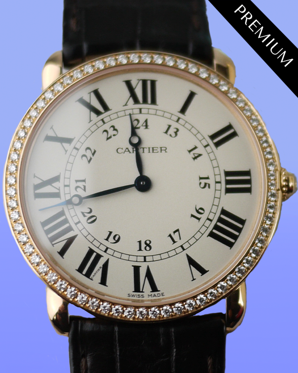 2018 Cartier Ronde De Cartier 36MM White Dial Leather Strap (WR000651)