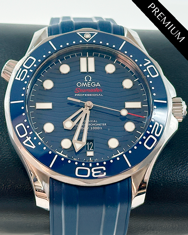 2022 Omega Seamaster Diver 300M 42MM Blue Dial Rubber Strap (210.32.42.20.03.001)