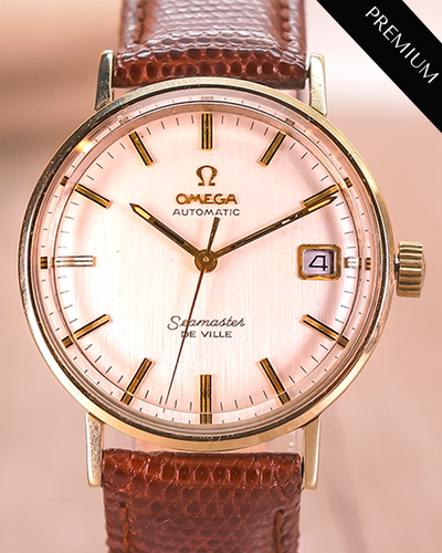 Omega Seamaster De Ville 34MM Silver Dial Leather Strap (KM6068)