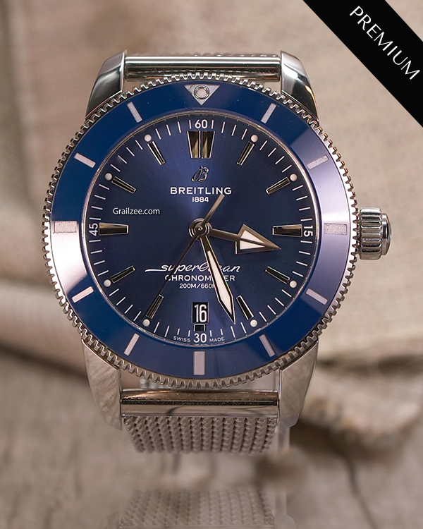 No Reserve - 2023 Breitling Superocean Heritage 44MM Blue Dial Steel Bracelet (AB2030)