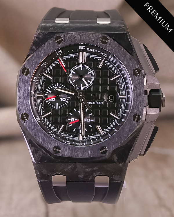 Audemars Piguet Royal Oak Offshore 44MM Black Dial Rubber Strap (26400AU)