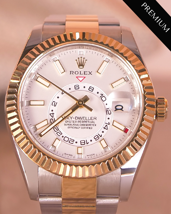 2019 Rolex Sky-Dweller 42MM White Dial Two-Tone Bracelet (326933)