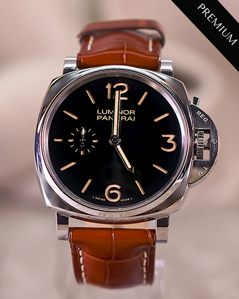 LUMINOR PANERAI 自動巻 並行輸入品 腕時計 Panerai Luminor Due 42MM Black Dial Leather Strap (PAM00676