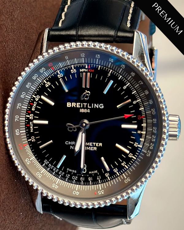 2019 Breitling Navitimer 38MM Black Dial Leather Strap (A17325)