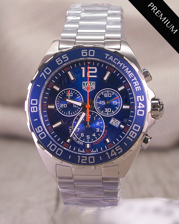 No Reserve - TAG Heuer Formula 1 43MM Quartz Blue Dial Steel Bracelet (CAZ1014.BA0842)