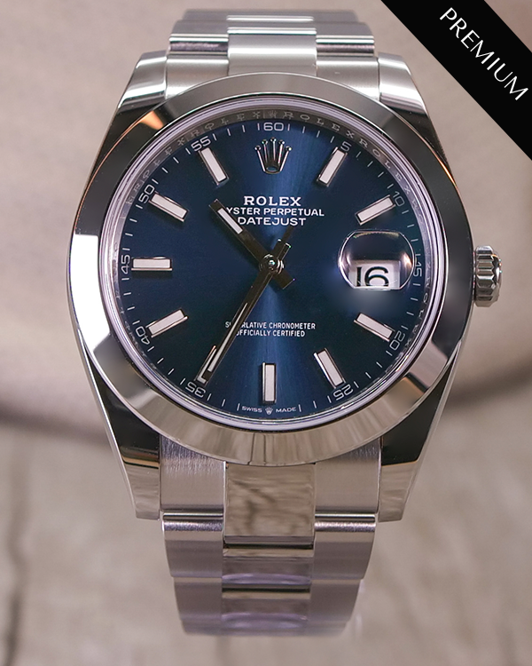 2023 Rolex Datejust 41MM Bright Blue Dial Oyster Bracelet (126300)