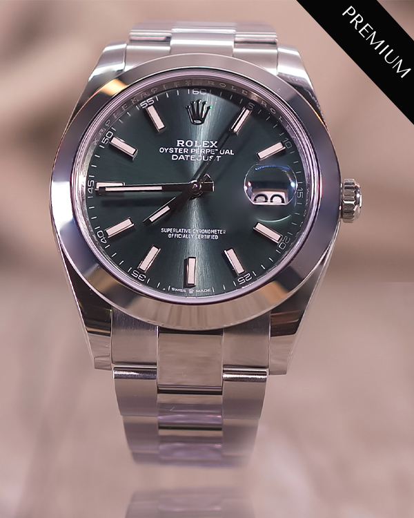 2023 Rolex Datejust 41MM Mint Green Dial Oyster Bracelet (126300)