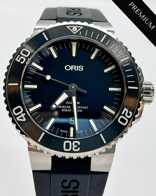 No Reserve - Oris Aquis Date 43.50MM Black Dial (01 733 7730 4124 -07 4 24 64EB)