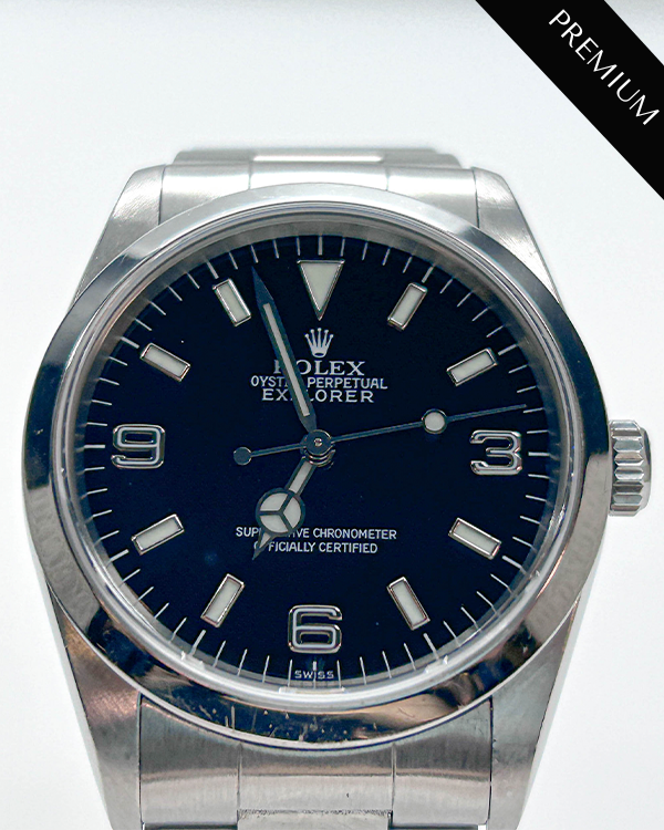 No Reserve - Rolex Explorer 36MM Black Dial Steel Bracelet (14270)