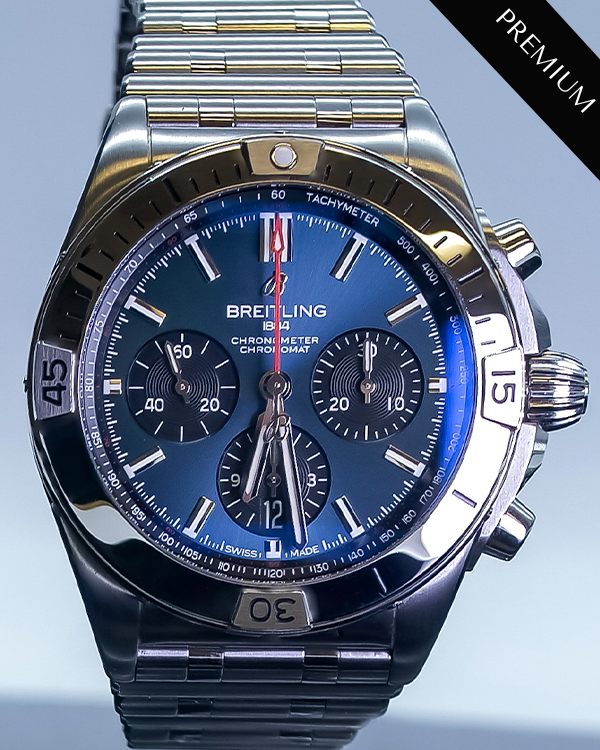 No Reserve - 2022 Breitling Chronomat B01 42 Bentley Steel Blue Dial (AB0134)