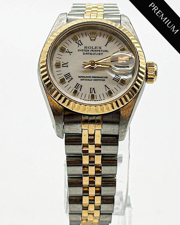 Rolex Lady-Datejust 26MM White Dial Two-Tone Jubilee Bracelet (69173)