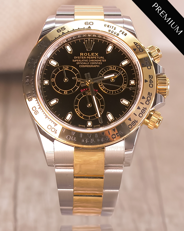 2023 Discontinued Rolex Cosmograph Daytona 40MM Black Dial Two-Tone Bracelet (116503)