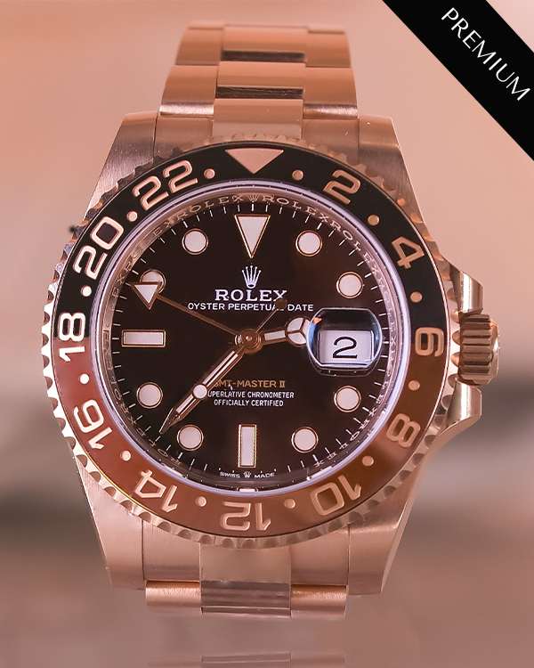 2020 Rolex GMT-Master II "Rootbeer" 40MM Black Dial Everose Gold Bracelet (126715CHNR)