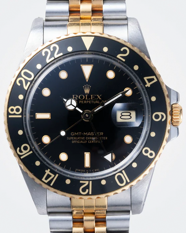 1988 (R Serial) Rolex GMT-Master 40MM Black Dial Two-Tone Jubilee Bracelet (16753)