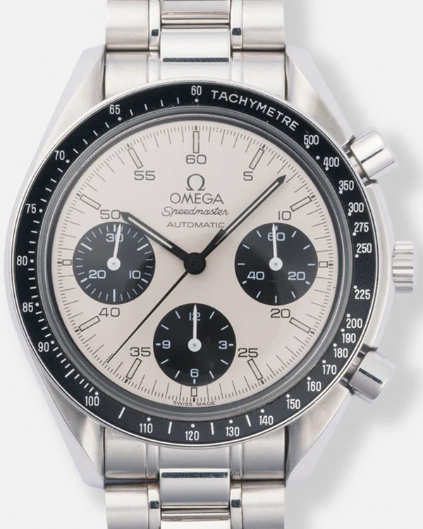 2002 Omega Speedmaster "Panda Marui" L.E. 39MM White Dial Steel Bracelet (3510.21)