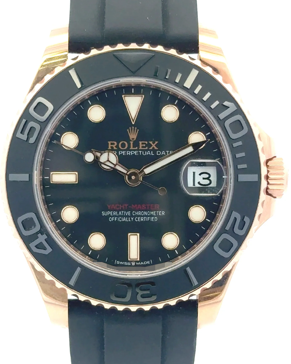 2021 Rolex Yacht-Master 37MM Black Dial Oysterflex Strap (268655)