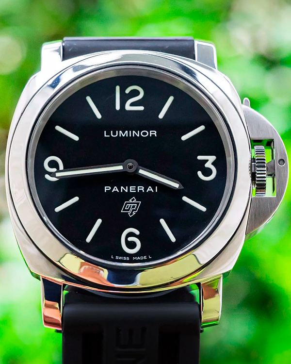 Panerai Luminor Base Logo 44MM Black Dial Rubber Strap (PAM00000)