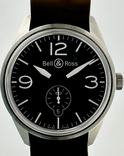 2016 Bell & Ross BR 123 41MM Black Dial Rubber Strap ( BRV123-BL-ST-SCA)