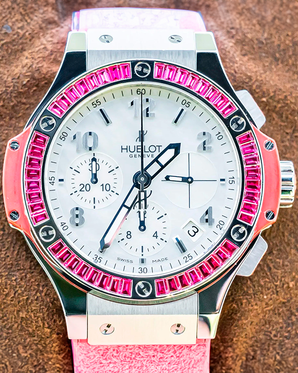 Hublot Big Bang "Tutti Frutti" 41MM Mother of Pearl Dial Leather Strap (341.SP.6010.LR.1933)