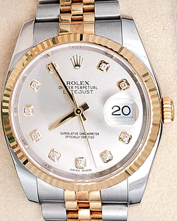 2017 Rolex Datejust 36MM Silver Dial Two-Tone Jubilee Bracelet (116233)