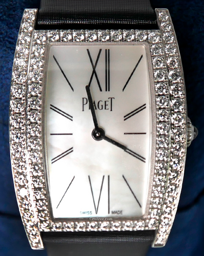 Piaget Limelight Tonneau 27X38MM Mother Of Pearl Dial Textile Strap (G0A41198)