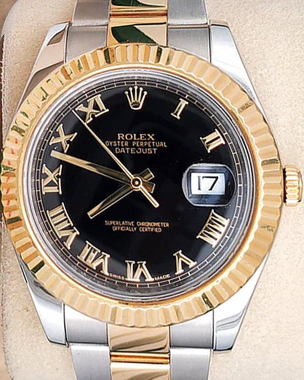 2016 Rolex Datejust II 41MM Black Dial Two-Tone Oyster Bracelet (116333)