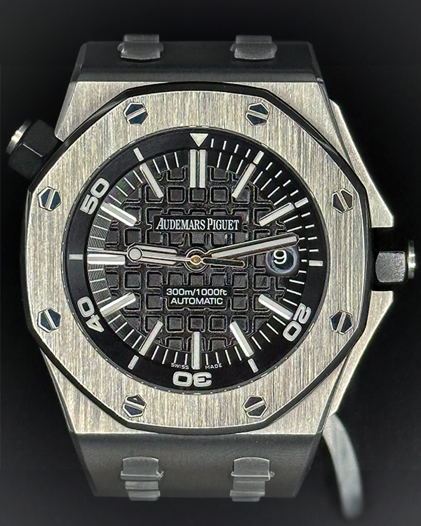 2014 Audemars Piguet Royal Oak Offshore Diver 42MM Black Dial Rubber Strap (15703ST.OO.A002CA.01)