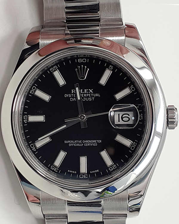 Rolex Datejust II 41MM Black Dial Oyster Bracelet (116300)