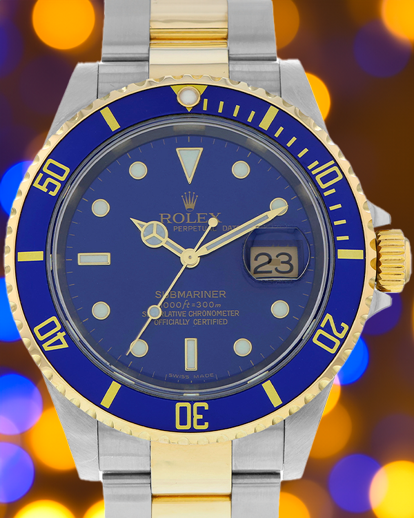 Rolex Submariner Date "Bluesy" 40MM Blue Dial Two-Tone Oyster Bracelet (16613)