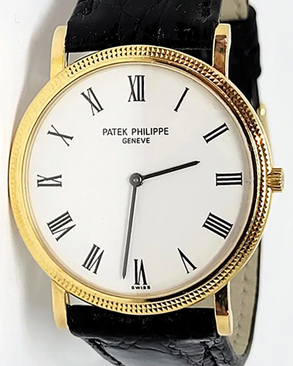 1975 Patek Philippe Calatrava 32MM White Dial Leather Strap (3520/D)