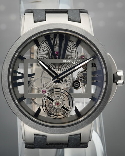 Ulysse Nardin Executive Skeleton Tourbillon 45MM Skeleton Dial Leather Strap (1713-139)