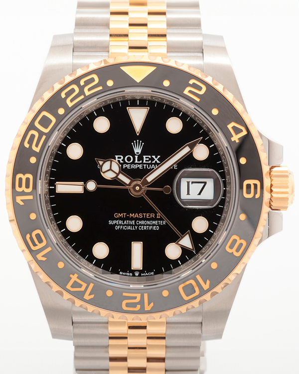 2024 Rolex GMT-Master II 40MM Black Dial Two-Tone Jubilee Bracelet (126713GRNR)