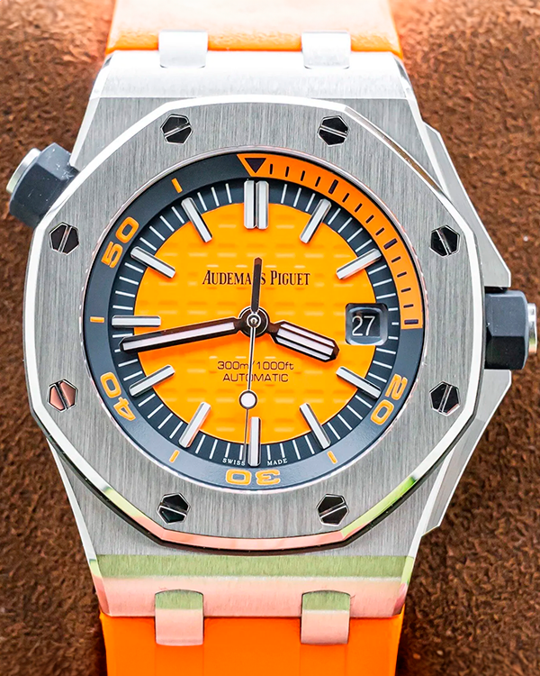 Audemars Piguet Royal Oak Offshore Offshore Diver 42MM Orange Dial Rubber Strap (15710ST.OO.A070CA.01)