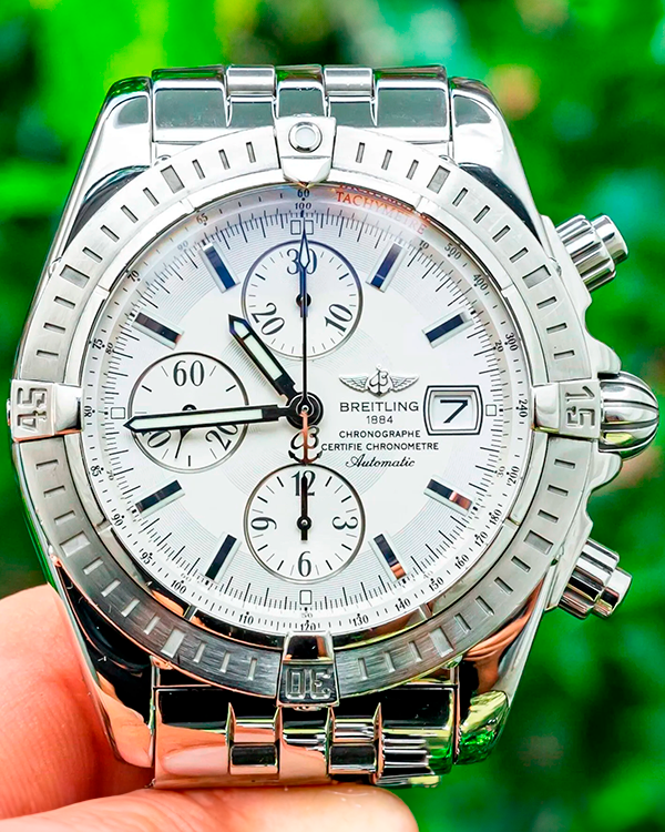 Breitling Chronomat Evolution 44MM Silver Dial Steel Bracelet (A13356)