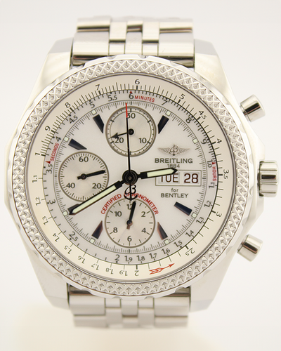 2020 Breitling Bentley GT Special Edition 44MM Silver Dial Steel Bracelet (A13362)