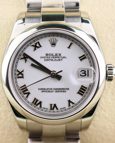 2007 (Z Serial) Rolex Datejust 31MM White Dial Oyster Bracelet (178240)