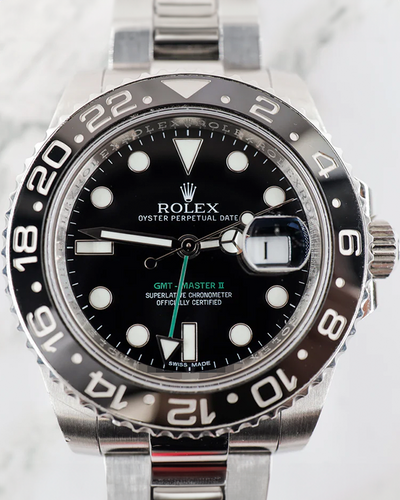 2012 Rolex GMT-Master II 40MM Black Dial Oyster Bracelet (116710LN)