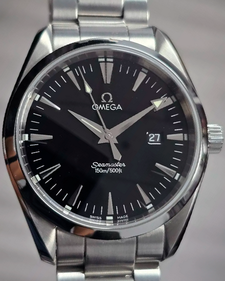 Omega Seamaster Aqua Terra 39.2MM Quartz Black Dial Steel Bracelet (2517.50.00)