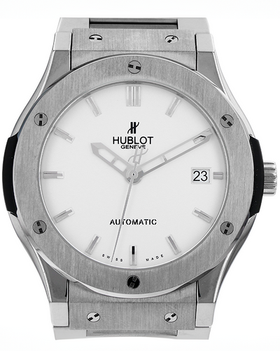 2014 Hublot Classic Fusion 45MM White Dial Titanium Bracelet (511.NX.2610.LR)