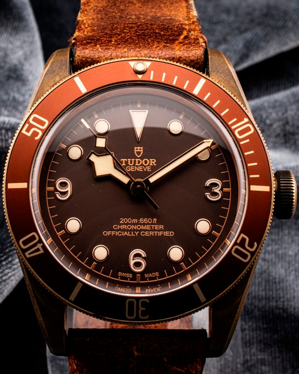 2016 Tudor Heritage Black Bay Bronze 43MM Brown Dial Leather Strap (79250BM)