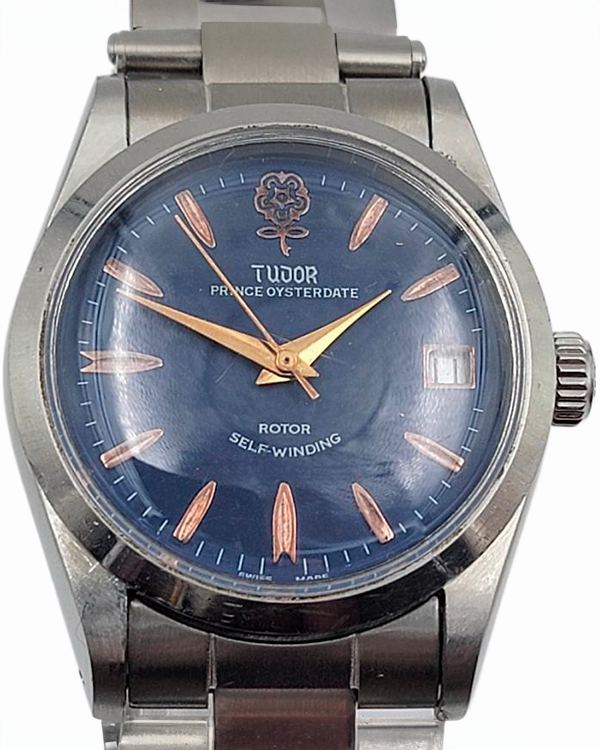 1972 Tudor Prince Oysterdate Vintage 34MM Blue Dial Steel Bracelet (7964)