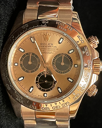 2016 Rolex Cosmograph Daytona 40MM Sundust Dial Everose Gold Oyster Bracelet (116505)